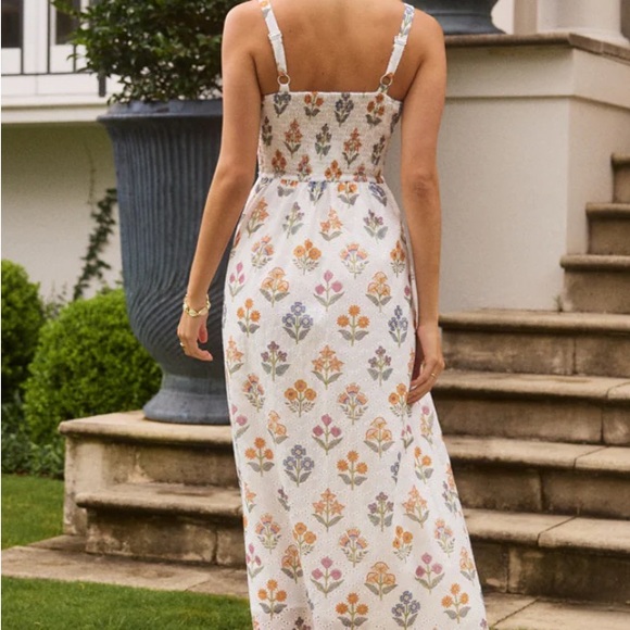 Floral White Maxi Dress - Picture 3 of 5